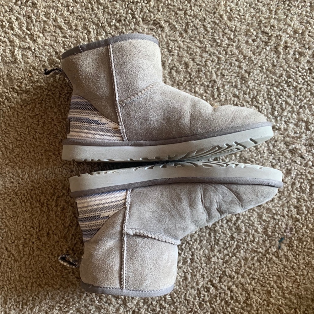 Ugg Women's Gray Classic Mini Serape Boots